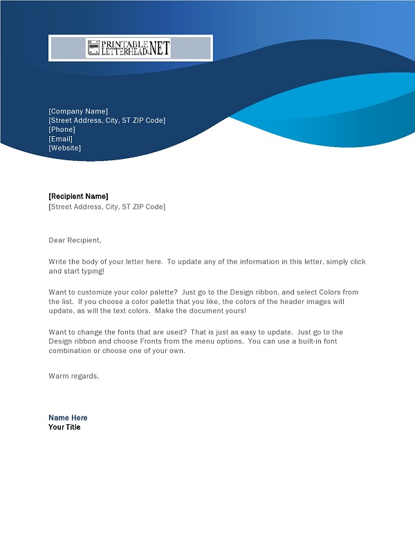 Professional Letterhead Template Sample