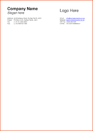 Company Letterhead Format