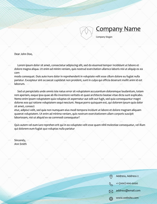 Business letterhead template word