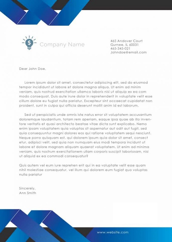 Company Letterhead Format