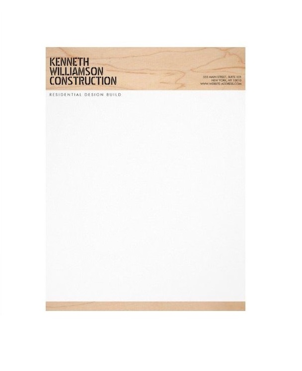 Construction Company Letterhead Format