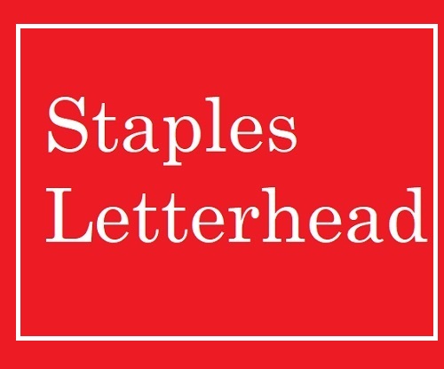 Staples Letterhead