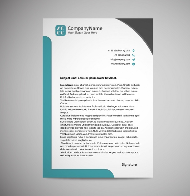 company letterhead design template