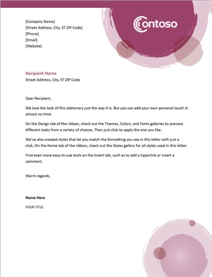 Elegant Letterhead Template 03