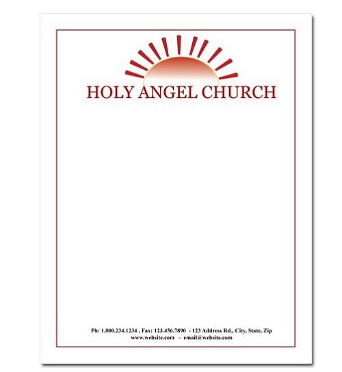 free church letterhead templates download