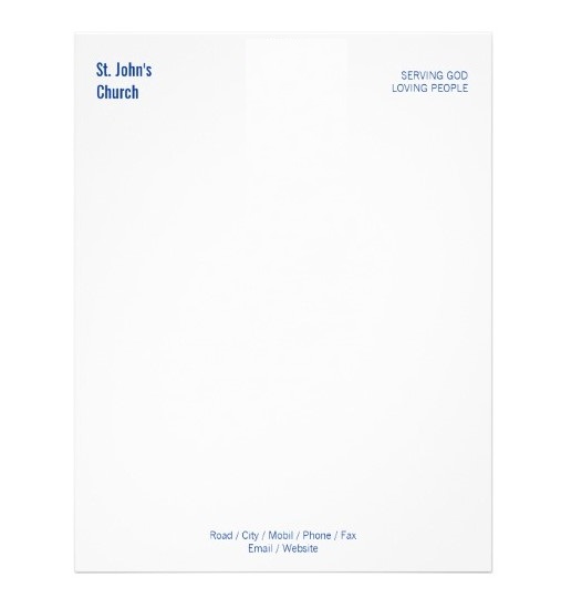 Free Blank Church Letterhead Templates