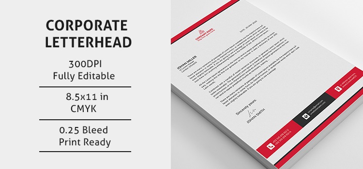 corporate psd letterhead