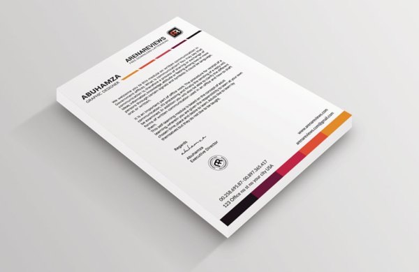 white letterhead template psd