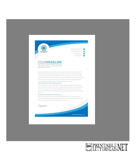 corporate blue brochure Letterhead design free download