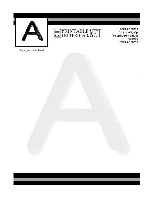 Printable Company letterhead template word 2007