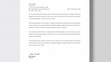 company letterhead