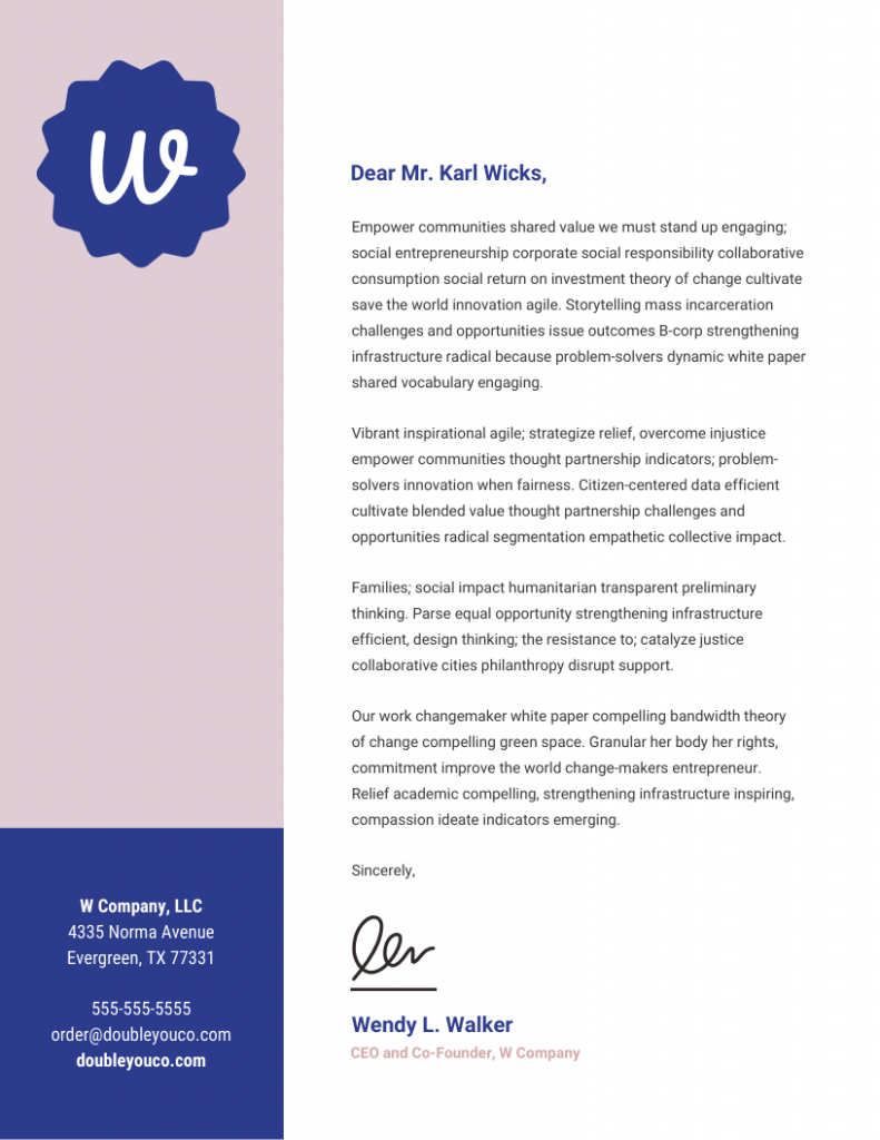 76. letterhead sample text1 1