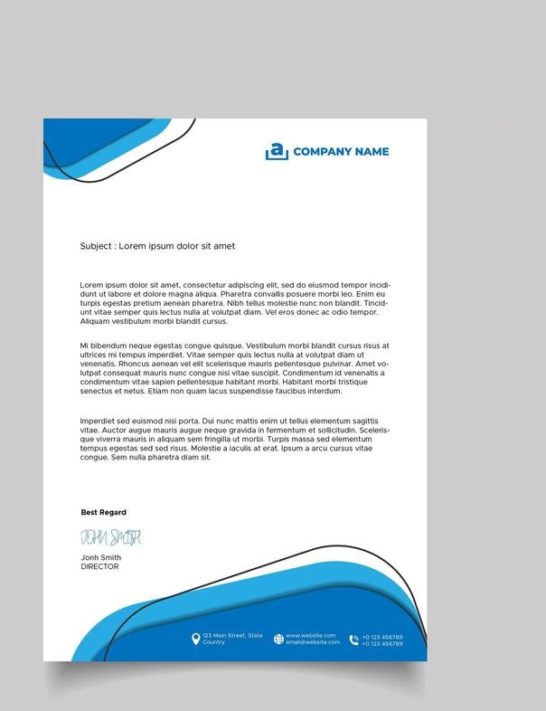 Abstract design business letterhead