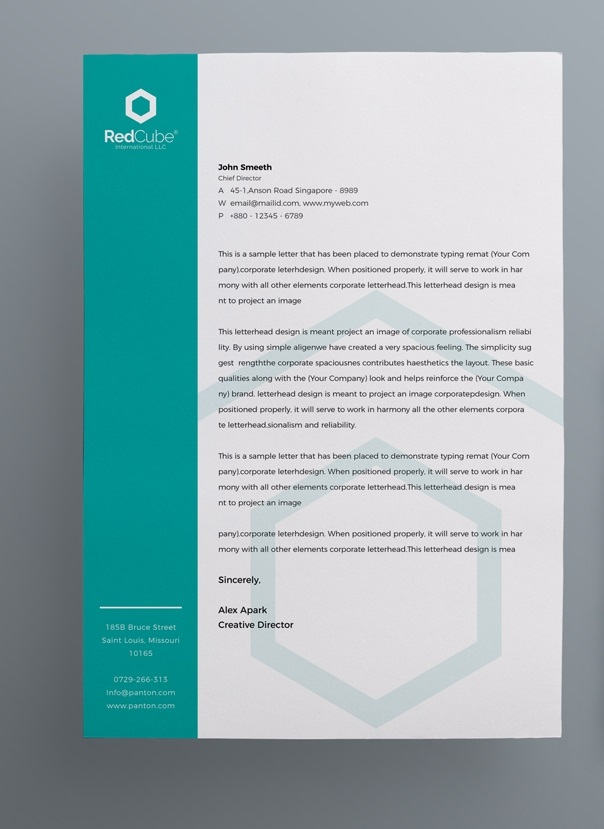 Business Letterhead Example Free