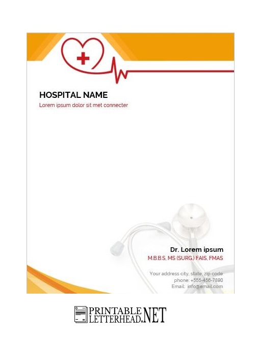 Hospital Doctor Letterhead Design