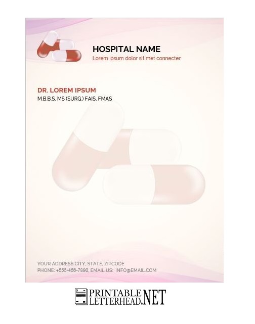 Letterhead Template Doctor Letterhead Design