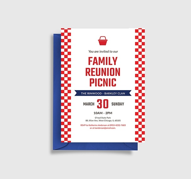 Family Reunion Picnic Invitation Template