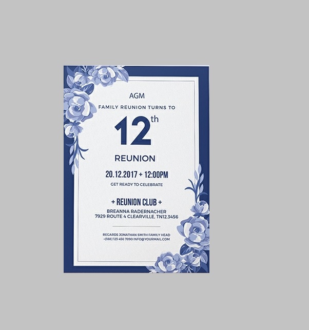 Free Family Reunion Invitation Template