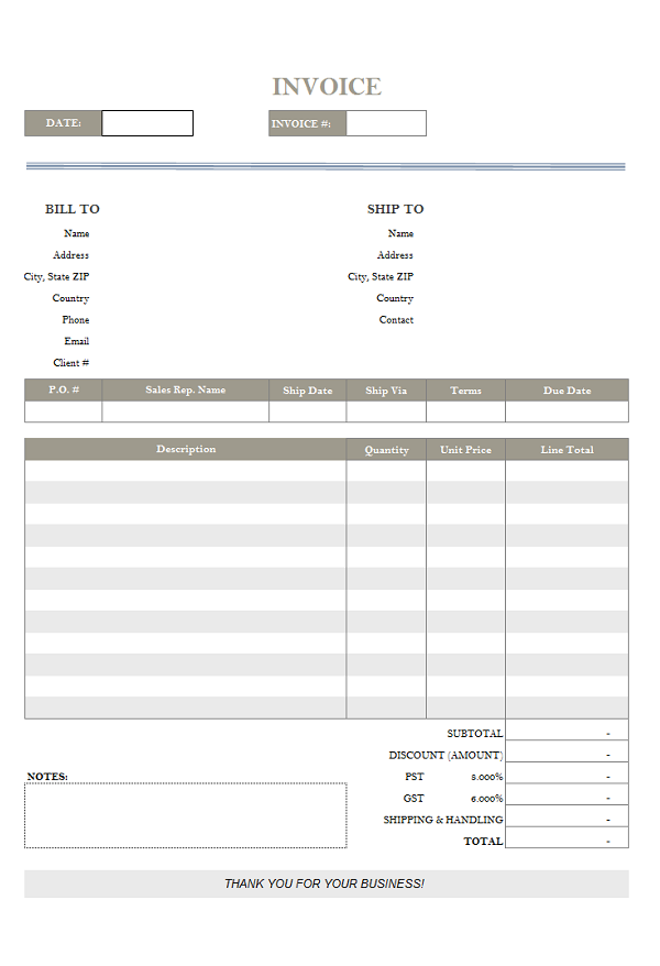 Letterhead Receipt Template