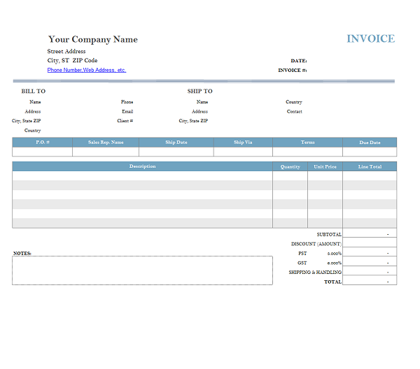 Printable Letterhead Receipt Template