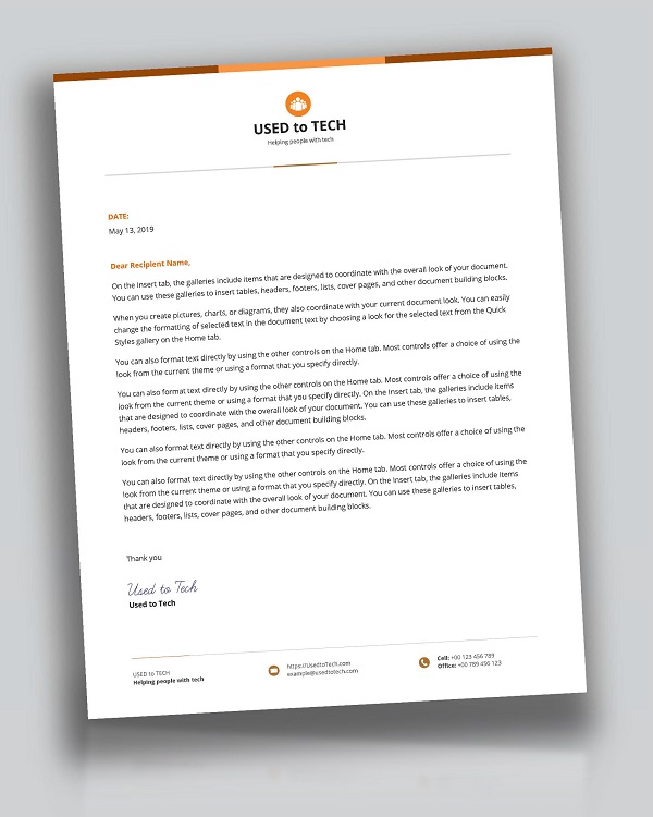 Simple Best Letterhead Design Template