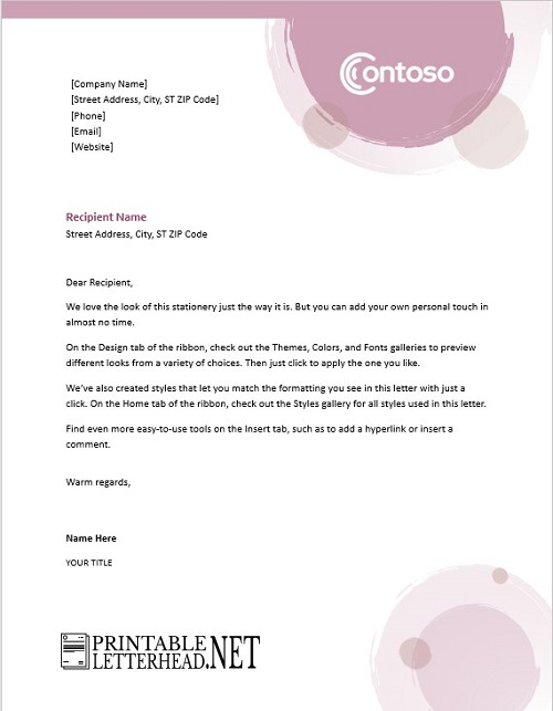 What is a Business Letterhead 03