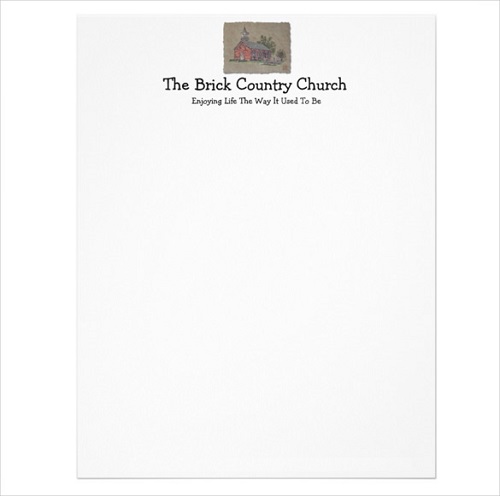 sample church letterhead