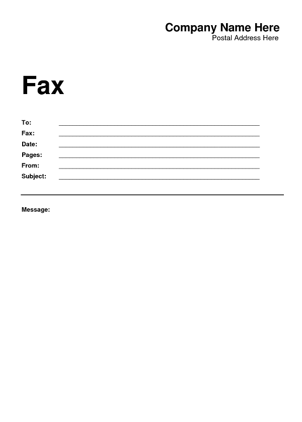 11 printable fax cover sheet template