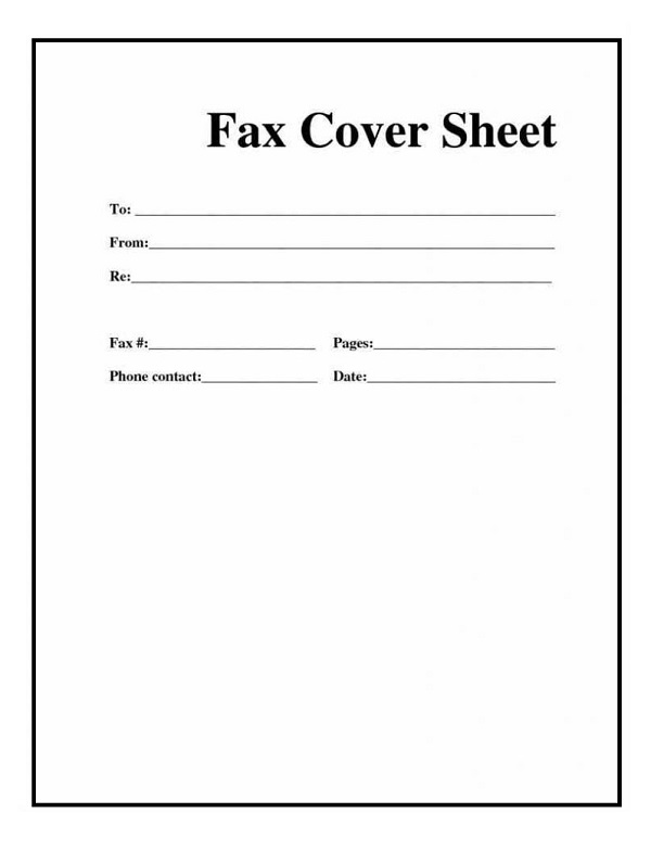 1 Microsoft Word Fax Cover Sheet