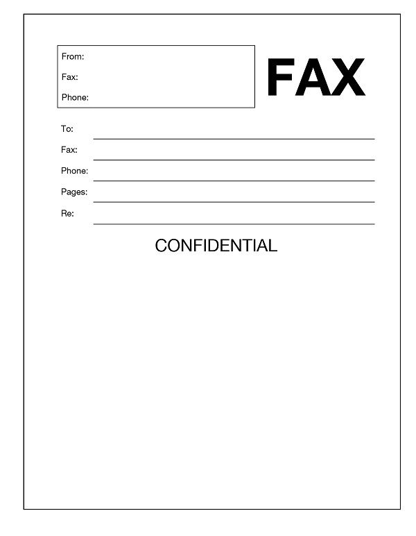 fax cover template