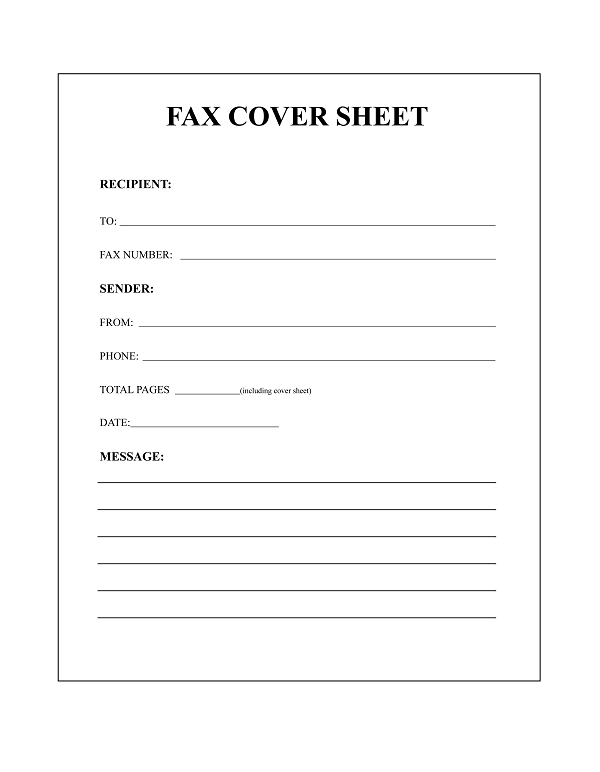 4 Fax Cover sheet 5 01