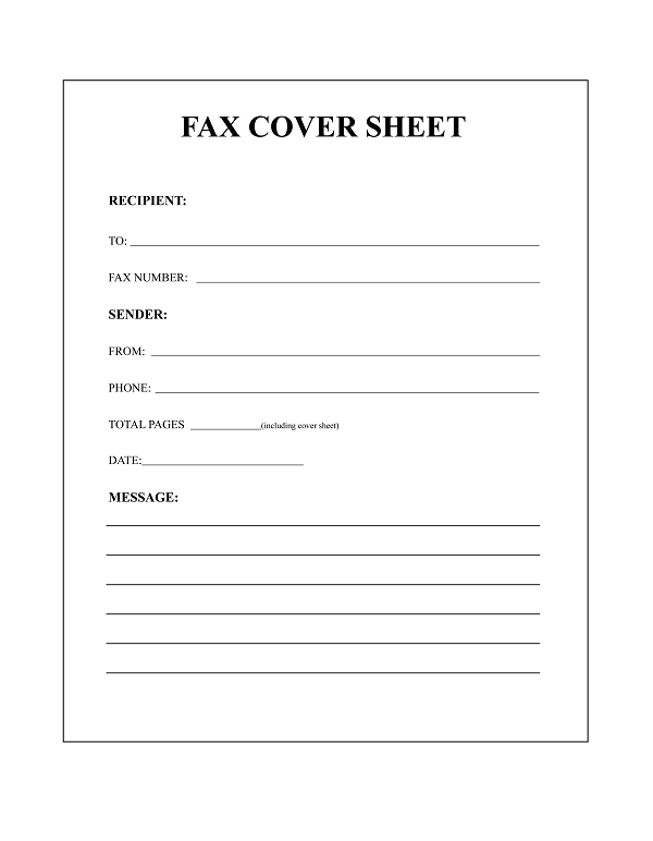 How To Fill Out A Fax Sheet / Medicare Fax Cover Sheet ...