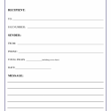 Personal fax cover sheet