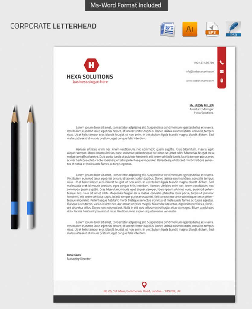 technology business letterhead