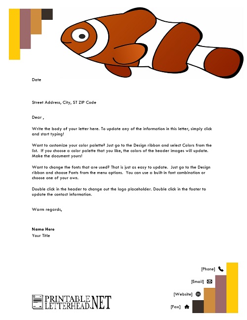 7 Best Cartoon Letterhead Template - Printable Letterhead