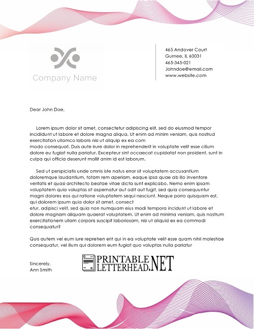 Corporate Letterhead Example