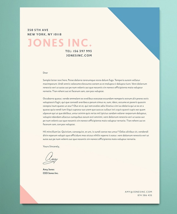 Creative Letterhead Design Psd