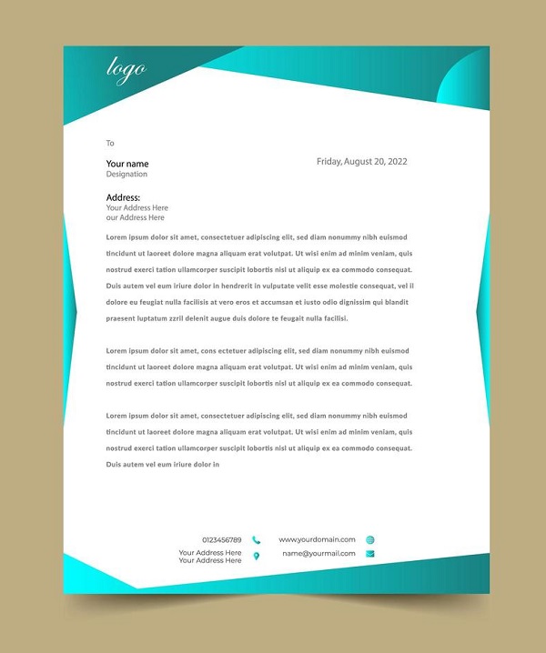 Creative letterhead template