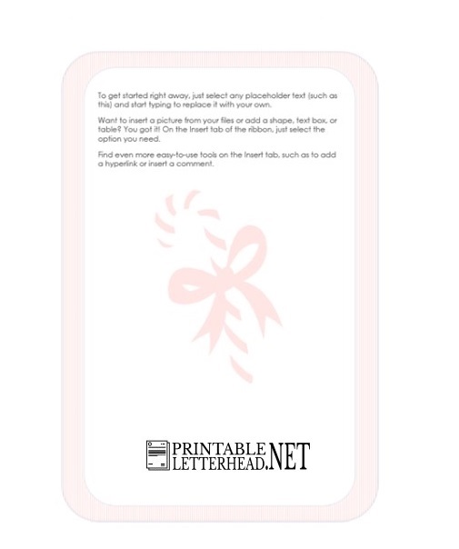 Holiday Letterhead Stationery