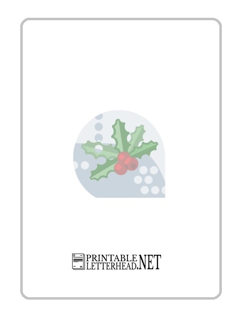 Holiday Letterhead Word