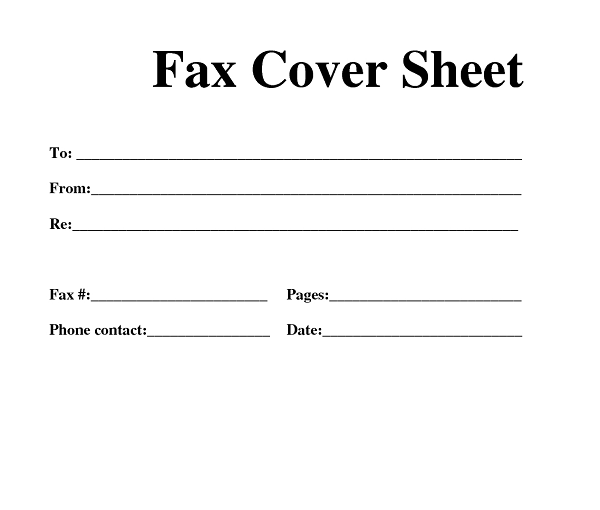 How To Fill Out A Fax Cover Sheet