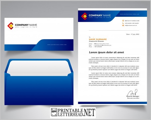 Letterhead envelope template