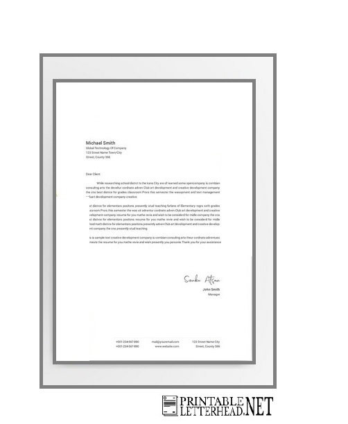 Modern and Futuristic Design Letterhead