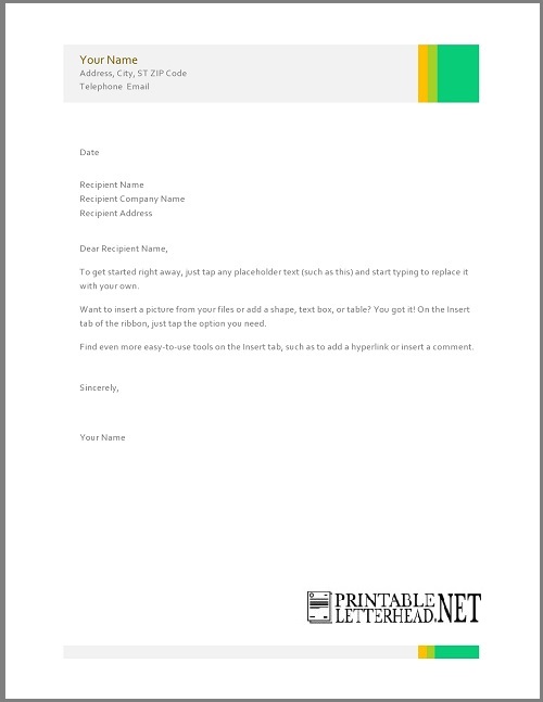 Free Personal Letterhead Design