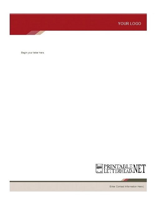 Simple personal letterhead template