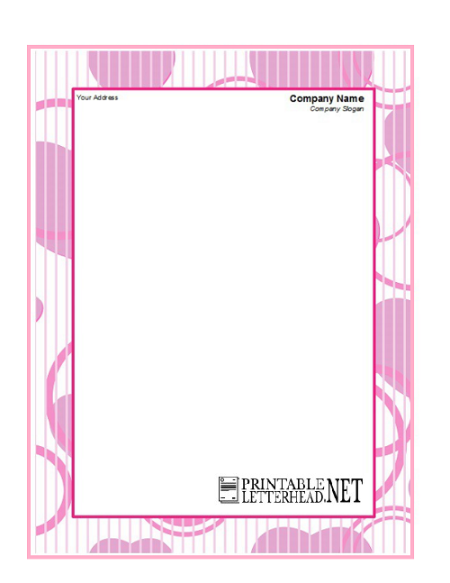 Professional personal letterhead template