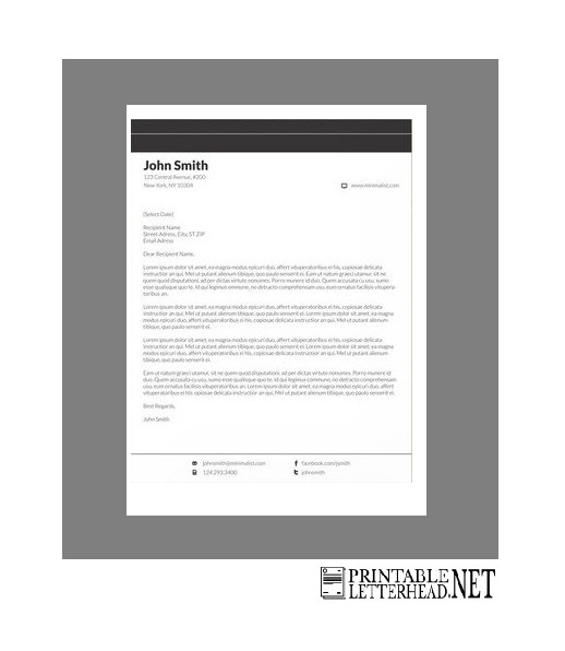 Simple and minimalist letterhead design