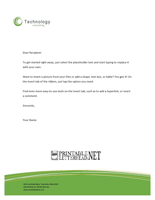 Technology Business Letterhead