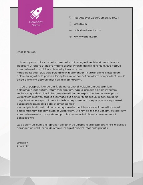 corporate letterhead word template