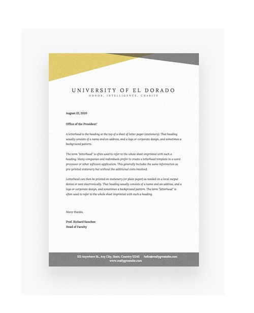 fancy letterhead template